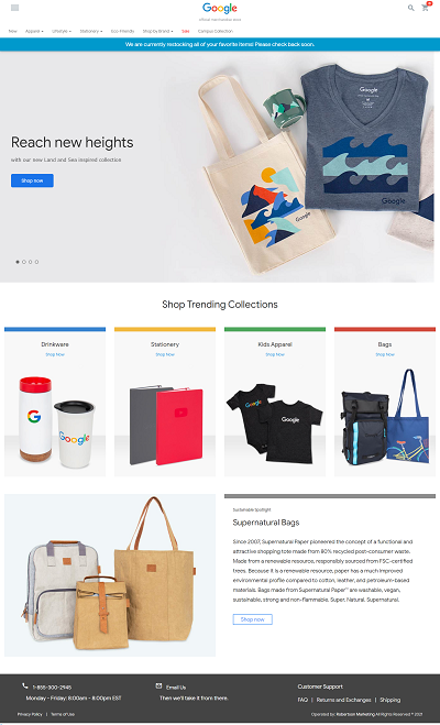 Google Merchandise Store（Web）